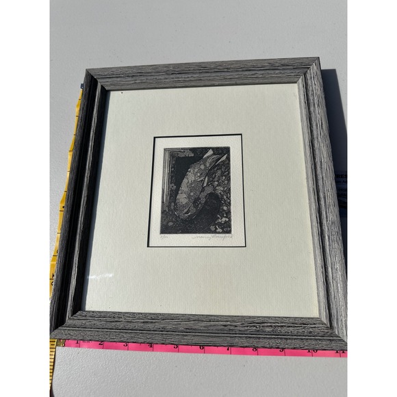 Handmade Other - Nancy Beresford Equine Equation Signed Intaglio Print 1/10 Framed Art 12x11